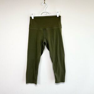 Lululemon Olive Green Crop Align Leggings 6 Athletic Women